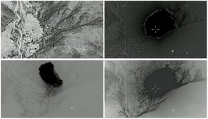 The explosion of a Moab when it struck the Achin district of the eastern province of Nangarha, Afghanistan