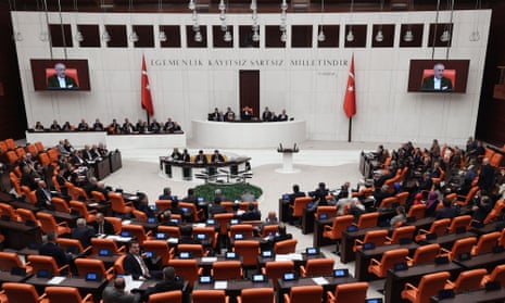 The Turkish parliament votes to approve Finland's application to join Nato.