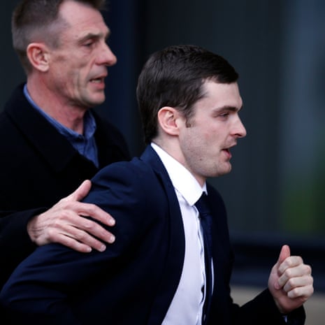 Adam Johnson denied all four of the allegations until the first day of his trial, when he pleaded guilty to one count of grooming and one count of kissing the schoolgirl.