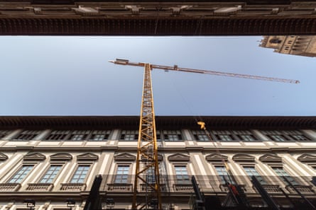 View of crane against a building