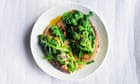 Nigel Slater’s recipe for purple sprouting broccoli on bruschetta