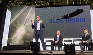 Amazon and Blue Origin founder Jeff Bezos announces plans to build a rocket manufacturing plant and launch site at Cape Canavera.