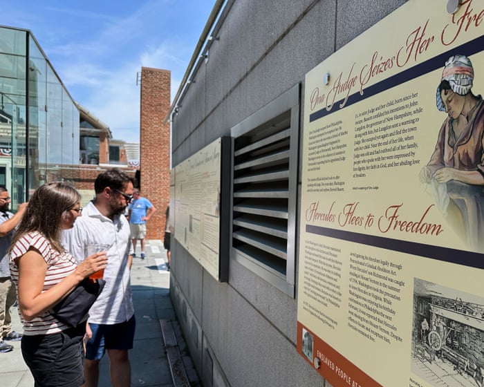 ‘A first step to fascism’: critics denounce Trump administration replacing slavery exhibit at George Washington’s home