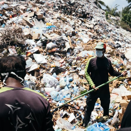 A mountain of rubbish, with vast amounts of plastic, that has built up in Fuvahmulah with the tourist boom.