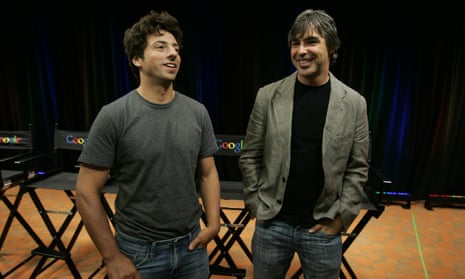 Google co-founders Sergey Brin, left, and Larry Page