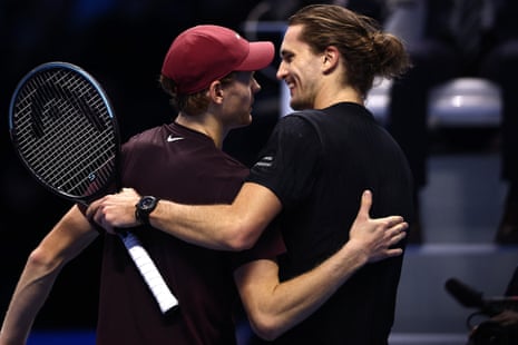 Sinner into last four of ATP Finals after straight-sets win over Zverev – as it happened | ATP Finals | The Guardian