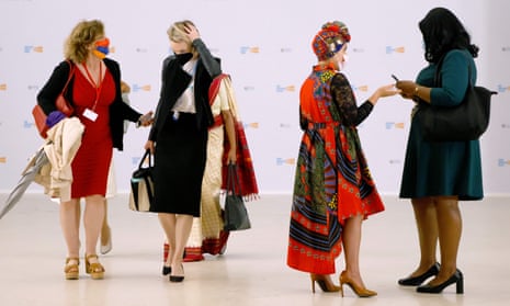 Participants arrive at the Generation Equality Forum, organised by UN Women in Paris, France, June 2021.