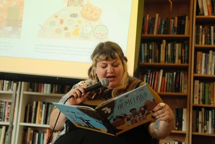 a women reading  a book