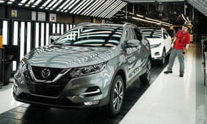 Workers on the production line at Nissan’s factory in Sunderland