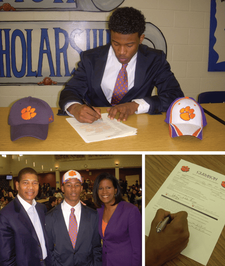 In 2009, his senior year of high school, Martin Jenkins signed his letter of intent to play at the University of Clemson. The Clemson football program generates $50 million in revenue annually.