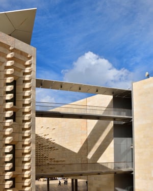 Malta, World Heritage Site, Valletta, The parliament, built by italian architect Renzo Piano