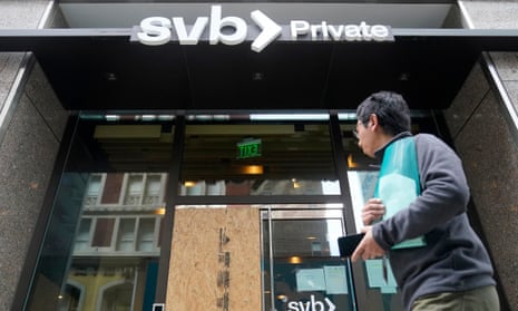 A closed Silicon Valley Bank branch in San Francisco.