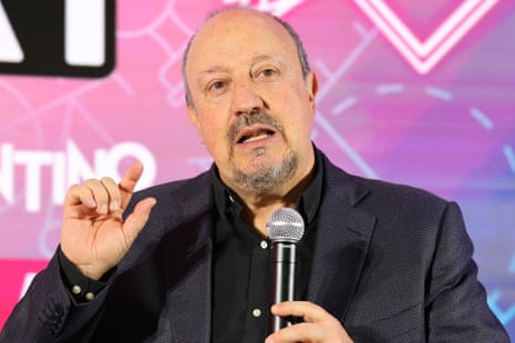 Rafael Benitez addresses an audience at Il Festival Dello Sport In Trento in Italy a couple of weeks before being appointed head coach of Panathinaikos in Greece.