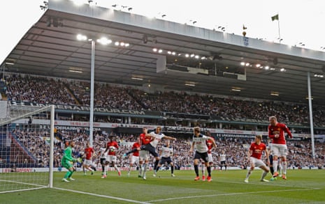 Harry Kane scores the winning goal against Manchester United – and the final Spurs goal at White Hart Lane – on 14 May 2017