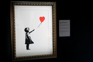 A reproduction of Banksy’s graffiti art