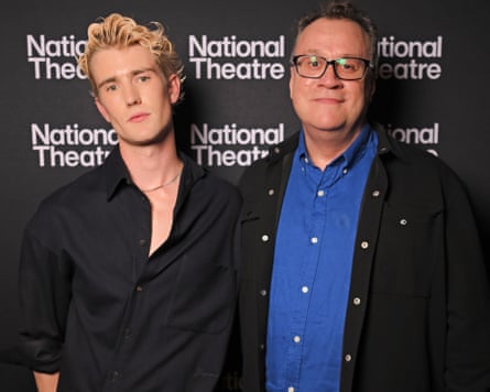 Davies with his partner, Oliver Cole.