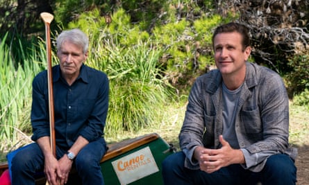 Harrison Ford and Jason Segel in Shrinking.