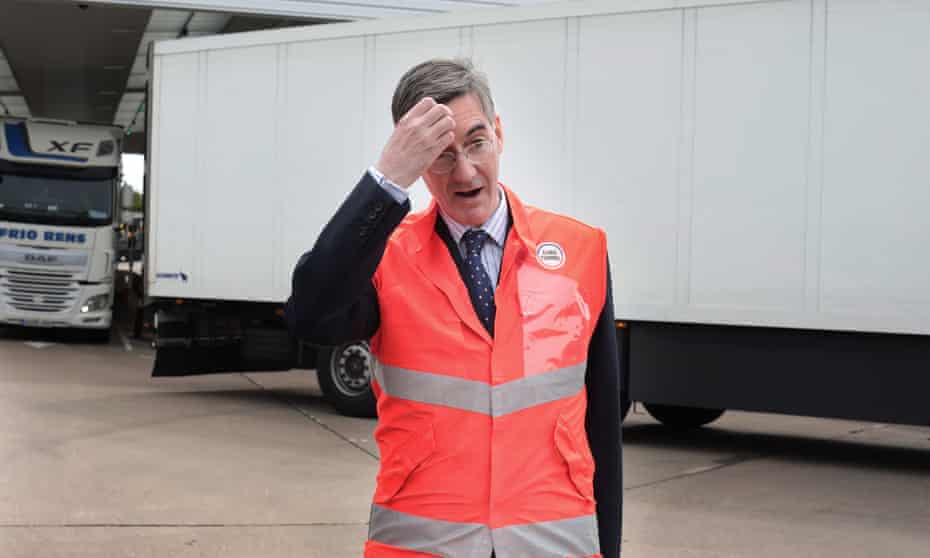 Jacob Rees-Mogg at the Eurotunnel terminal, Folkestone, Kent, 28 April 2022.
