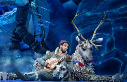 Sean Sinclair as Kristoff and Lochie McIntyre as Sven the reindeer.
