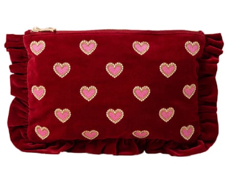 Elizabeth Scarlett Love Hearts Frill Pouch
