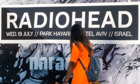Poster in Tel Aviv advertising Radiohead gig