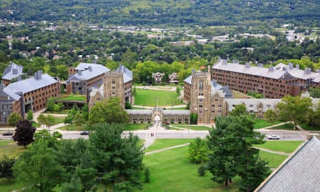 The view of Cornell University campus. Ithaca, New York.