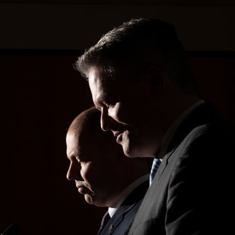 The Treasurer Josh Frydenberg and Finance Minister Mathias Cormann.