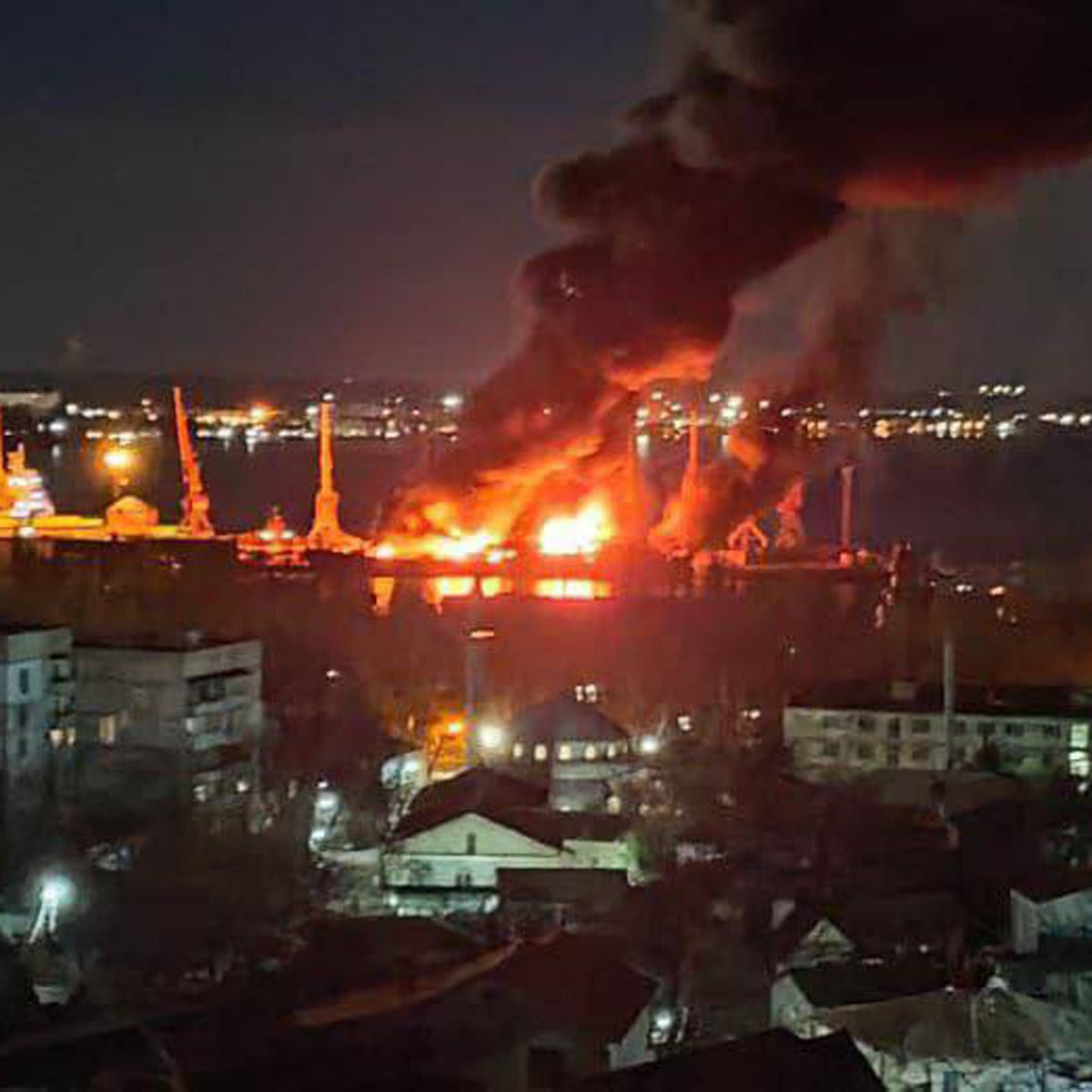 Russia-Ukraine war: Moscow confirms large warship hit in Crimean port – as it happened | Ukraine | The Guardian