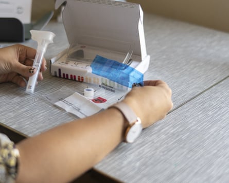 A 23andMe DNA genetic testing kit