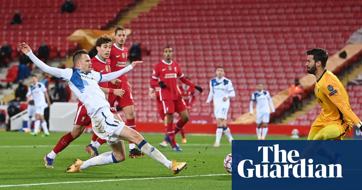 Liverpool suffer Champions League setback after Atalantas quickfire double