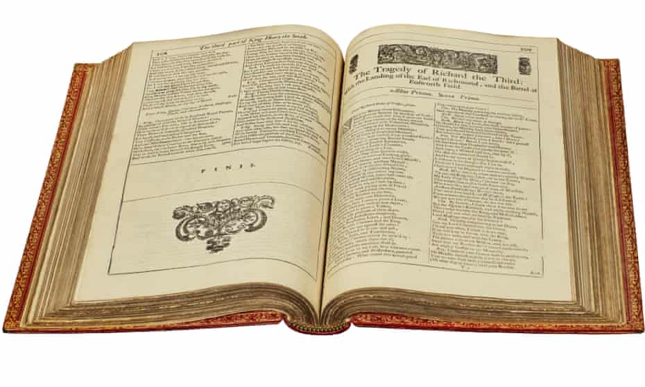 Glorious summer earner … William O’Brien’s edition of Shakespeare’s third folio. 