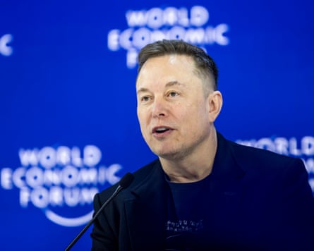 Elon Musk speaks during a panel discussion during the 56th annual meeting of the World Economic Forum (WEF), in Davos, Switzerland, 22 January 2026