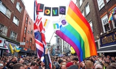 The vigil for the victims of the Orlando shootings in Old Compton Street, London.