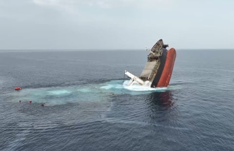 The Eternity C sinking after the attack