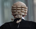 A barrister wearing his wig or peruke arriving at court in Sydney