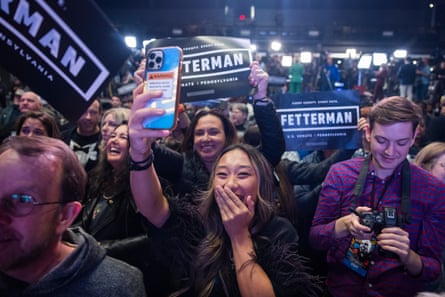 fetterman supporters cheer