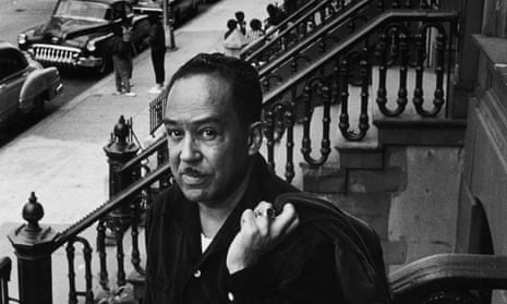 Langston Hughes on the steps of his house in Harlem, in 1958. 