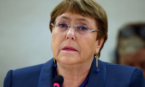 United Nations High Commissioner for Human Rights Michelle Bachelet attends a session of the Human Rights Council at the United Nations in Geneva, Switzerland, February 27, 2020.
