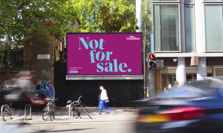 تعرض لوحة الإعلانات إعلان Guardian Not for Sale