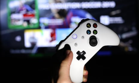 The controller Gamepad of the Xbox gaming console.