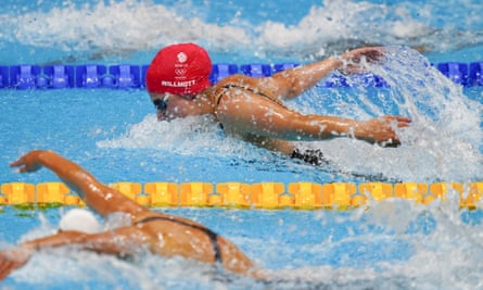 Aimee Willmott came second in her women’s 400m individual medley heat.