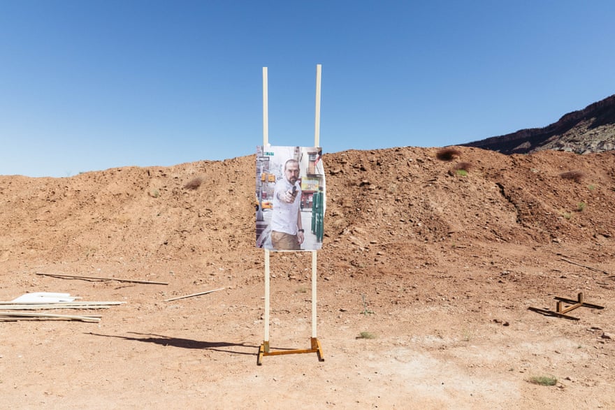 A paper target at the shooting class for teachers.