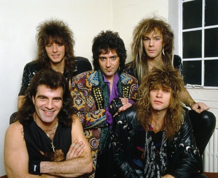 Halfway there ... (clockwise from top left) Richie Sambora, Alec John Such, David Bryan, Jon Bon Jovi and Tico Torres in the mid-80s.