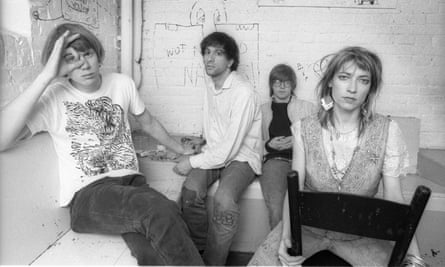 Kim Gordon in Sonic Youth with (from left) Thurston Moore, Lee Ranaldo and Steve Shelley.