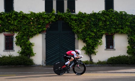 Muriel Furrer takes part in the junior time trial event earlier this week.