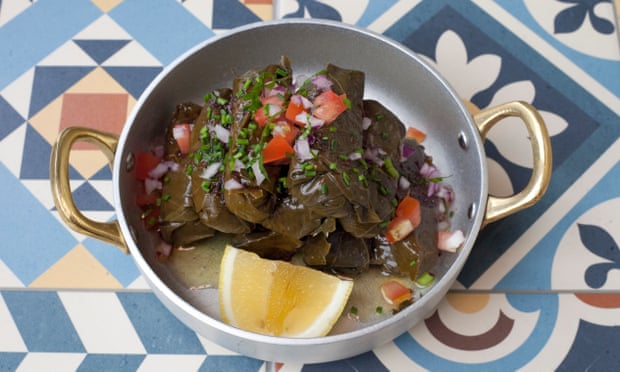 “A perfect bite”: stuffed vine leaves.