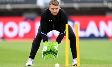 England captain Jos Buttler in training at Edgbaston