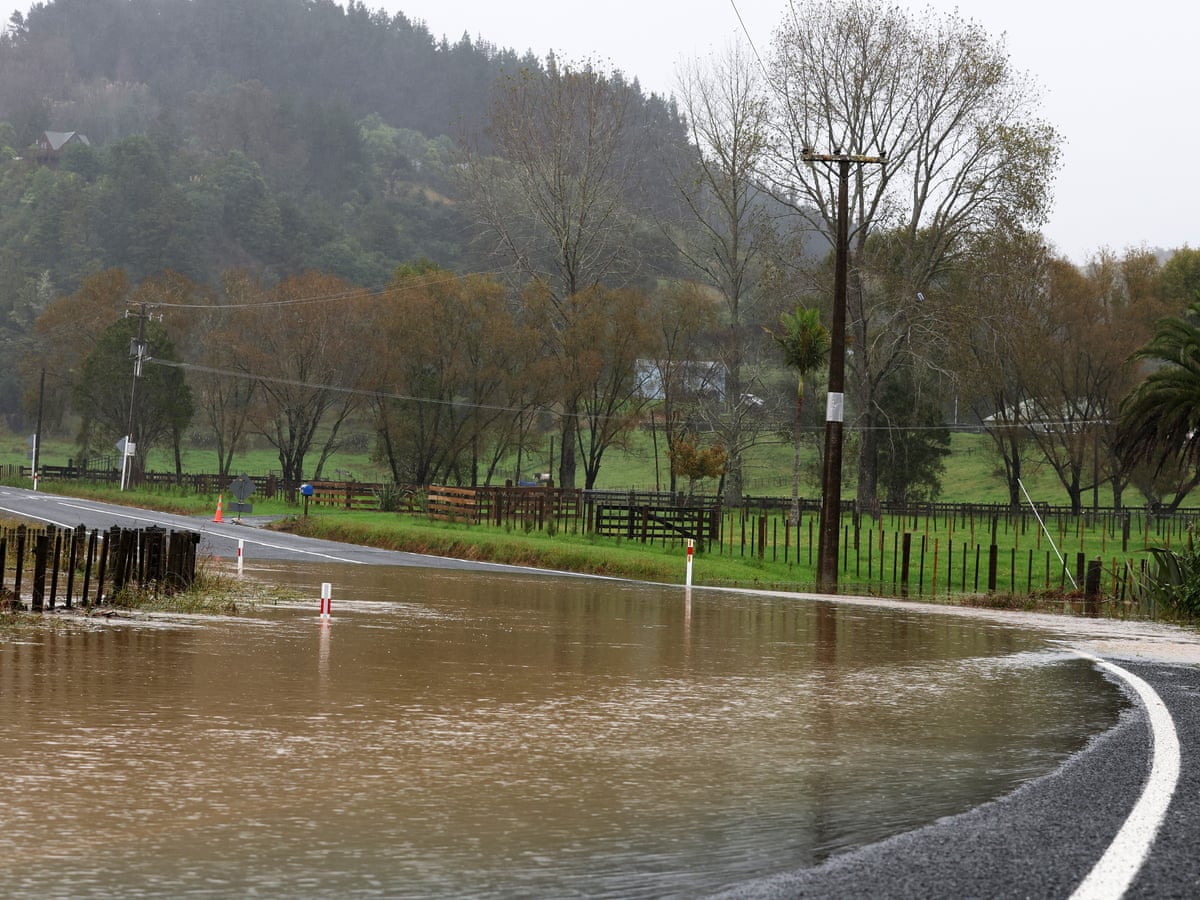 Floods, power outages and hundreds evacuated as Cyclone Vaianu lashes New Zealand's North Island | New Zealand | The Guardian