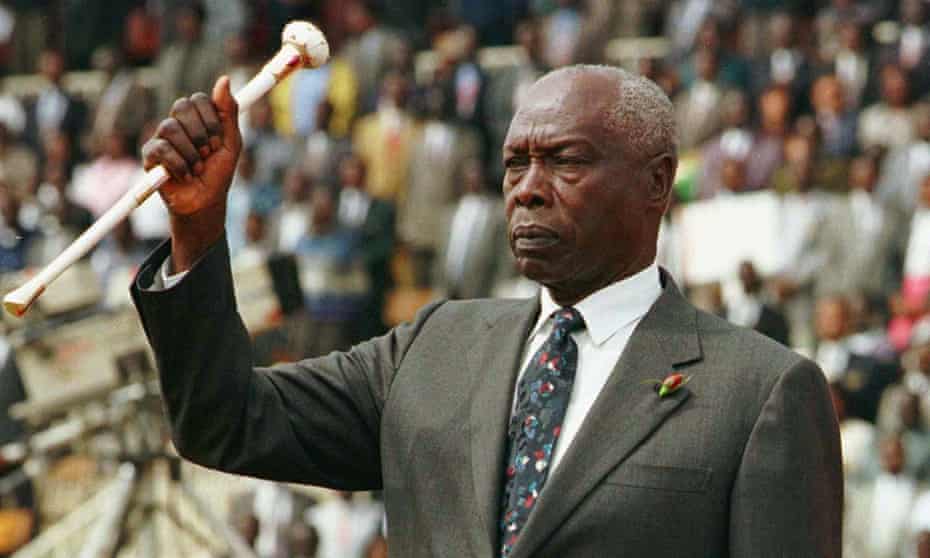 Former Kenyan president Daniel arap Moi who has died aged 95.