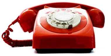 Red retro phone
